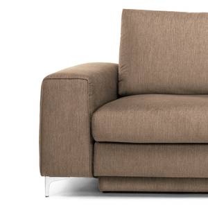 Ecksofa Baitz II Webstoff - Latte Macchiato - Longchair davorstehend rechts