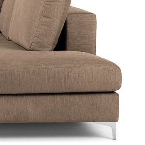 Ecksofa Baitz II Webstoff - Latte Macchiato - Longchair davorstehend rechts