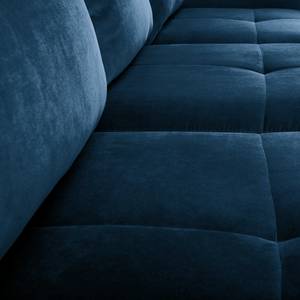 Canapé d’angle Dolgen Velours - Bleu pétrole