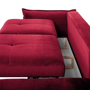 Ecksofa Dolgen Samt - Bordeaux