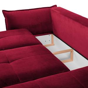 Ecksofa Dolgen Samt - Bordeaux