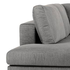 Ecksofa Baitz II Webstoff - Grau - Longchair davorstehend links