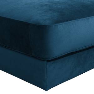 Canapé d’angle Oakey I Velours - Bleu foncé - Angle à droite (vu de face)