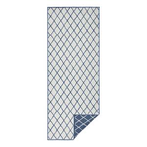 Tapis de couloir Malaga Polypropylène - Bleu jean - 80 x 350 cm