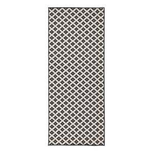 Tapis de couloir Nizza Polypropylène - Noir - 80 x 250 cm