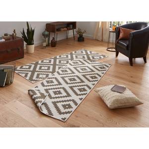 Tapis intérieur / extérieur Malta Fibres synthétiques - Marron - 80 x 250 cm