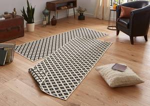 Tapis de couloir Nizza Polypropylène - Noir - 80 x 350 cm