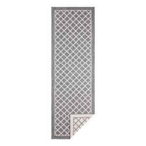 Tapis de couloir Sydney Fibres synthétiques - Gris - 80 x 250 cm