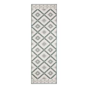 Tapis de couloir Malibu Polypropylène - Vert foncé - 80 x 250 cm