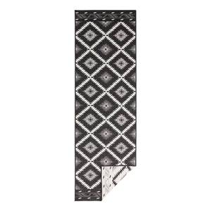 Tapis de couloir Malibu Polypropylène - Noir - 80 x 350 cm