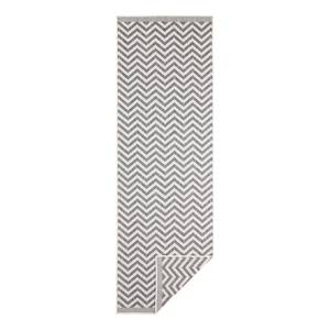 Tapis de couloir Palma Polypropylène - Gris - 80 x 350 cm