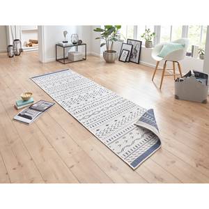 Tapis de couloir Kuba Polypropylène - Bleu jean - 80 x 350 cm