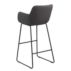 Chaises de bar Borris (lot de 2) Gris foncé