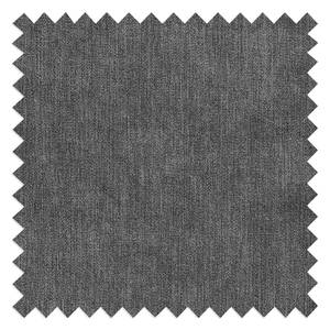 Canapé d’angle Mundau Tissu Cuna: Gris foncé - Méridienne courte à droite (vue de face) - Avec fonction couchage