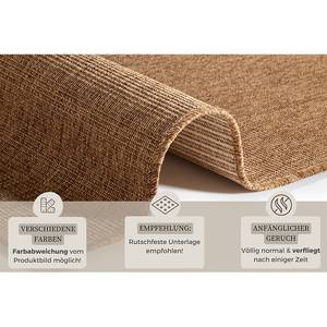 Tapis de couloir Nature Fibres synthétiques - Marron - 80 x 350 cm