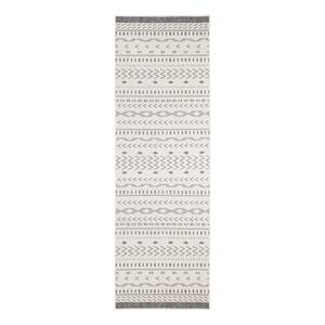 Tapis de couloir Kuba Polypropylène - Gris - 80 x 350 cm