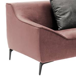 Ecksofa Rosas I Samt - Mauve - Longchair davorstehend rechts