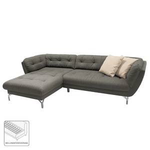 Ecksofa Somerset I Webstoff - Grau - Longchair davorstehend links