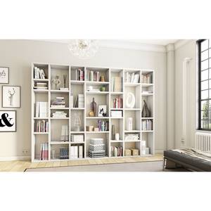 Boekenkast Emporior IV Crèmewit - Breedte: 295 cm