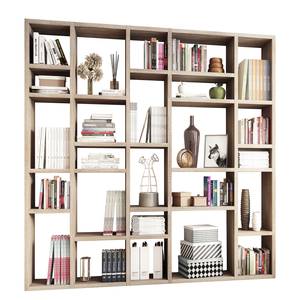 Boekenkast Emporior IV Sonoma eikenhouten look - Breedte: 214 cm