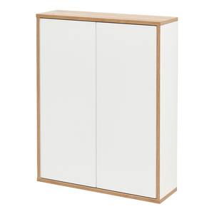 Wandkast Finn Wit/Knoestige eikenhouten look