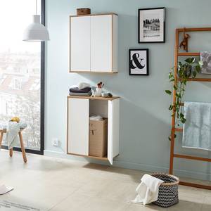 Wandkast Finn Wit/Knoestige eikenhouten look