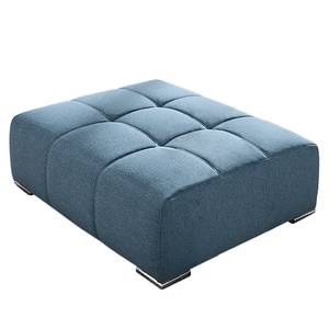 Gestoffeerde hocker Mossoro geweven stof - Blauw