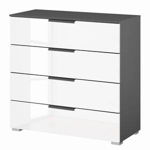 Buffet SKØP x4 Blanc brillant / Graphite - Largeur : 80 cm - Couleurs du corps