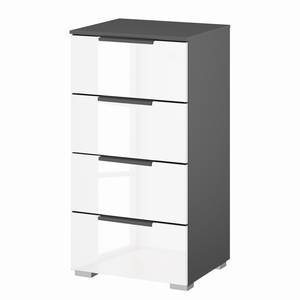 Buffet SKØP x4 Blanc brillant / Graphite - Largeur : 40 cm - Couleurs du corps