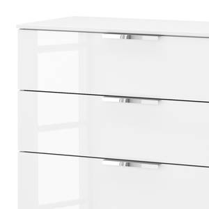 Ladekast SKØP x5 Hoogglans wit/alpinewit - Breedte: 80 cm - Chrome