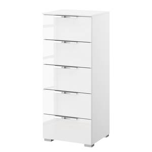 Buffet SKØP x5 Blanc brillant / Blanc alpin - Largeur : 40 cm - Chrome