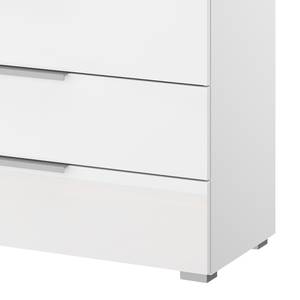 Ladekast SKØP x4+2 Hoogglans wit/alpinewit - Aluminium