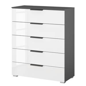 Buffet SKØP x5 Blanc brillant / Graphite - Largeur : 80 cm - Couleurs du corps