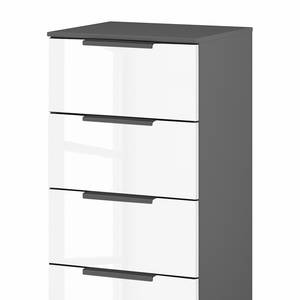 Buffet SKØP x5 Blanc brillant / Graphite - Largeur : 40 cm - Couleurs du corps