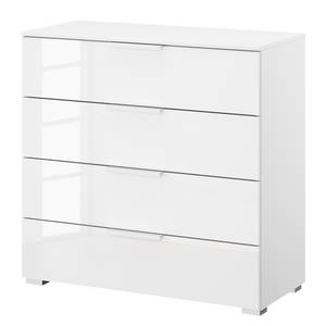 Comò SKØP x4 Bianco lucido / Bianco alpino - Larghezza: 80 cm - Colore del corpo