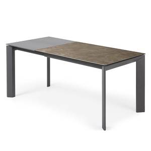 Eettafel Retie I (met uitschuiffunctie) - Antiek grijs - Breedte: 120 cm - Antraciet