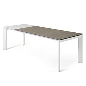 Eettafel Retie I (met uitschuiffunctie) - Antiek grijs - Breedte: 160 cm - Wit