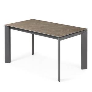 Eettafel Retie I (met uitschuiffunctie) - Antiek grijs - Breedte: 140 cm - Antraciet