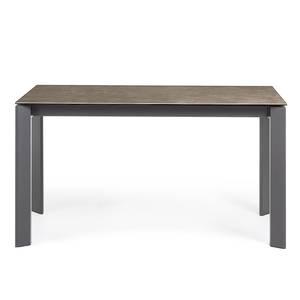 Eettafel Retie I (met uitschuiffunctie) - Antiek grijs - Breedte: 140 cm - Antraciet