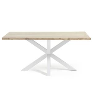 Table Karmi I Acier - Chêne / Blanc - Largeur : 160 cm - Blanc