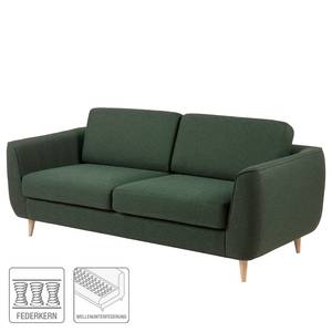 Sofa Machelen (3-Sitzer) Webstoff - Dunkelgrün