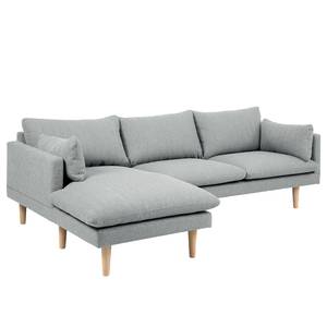 Ecksofa Ellens II Webstoff - Grau - Longchair davorstehend links