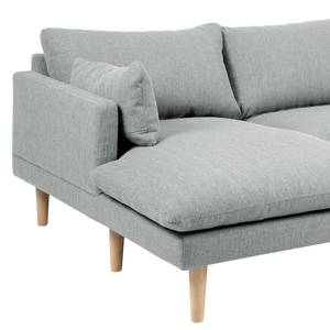 Ecksofa Ellens II Webstoff - Grau - Longchair davorstehend links