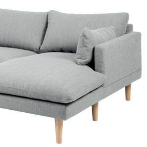 Ecksofa Ellens II Webstoff - Grau - Longchair davorstehend rechts