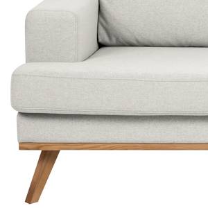 Ecksofa Holsbeek I Webstoff - Longchair davorstehend rechts - Braun