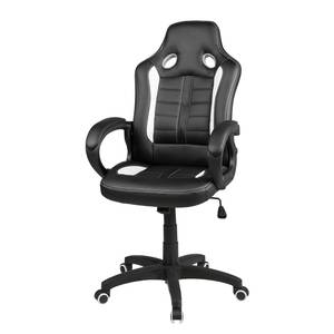 Gaming Chair Fabio Imitation cuir / Matière plastique - Noir / Blanc