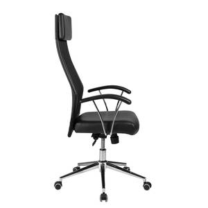 Chaise bureau pivotante ProfiSit Thar Imitation cuir / Métal - Noir - Chrome