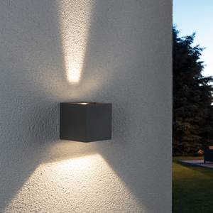 LED-Wandleuchte Cybo I Aluminium - 2-flammig - Grau