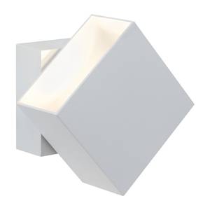 LED-wandlamp Cybo II aluminium - 2 lichtbronnen - Wit