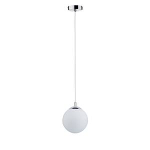 Suspension Globe Verre dépoli / Chrome - 1 ampoule